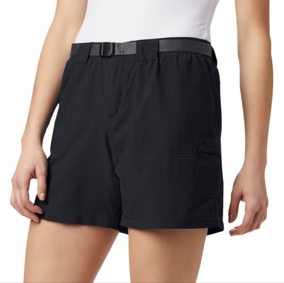 Columbia Pants - New Columbia Sandy River Cargo Shorts Womens XS Black Adjustable Waist Active